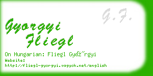 gyorgyi fliegl business card